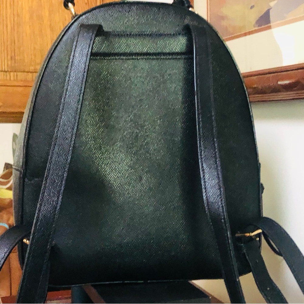Coach Jordyn Black Leather Backpack - Picture 10 of 12